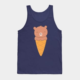 Kawaii Chocolate Bear Ice Cream T-Shirt Tank Top